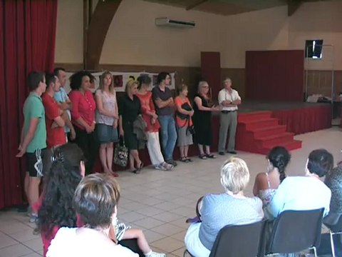 Soirée de vernissage de l'exposition, festival d'art contemporain, Saint-Florent-sur-Auzonnet, Juillet 2012