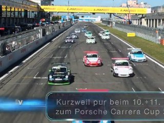 Kurzweil pur beim 10 + 11 Lauf zum Porsche Carrera Cup