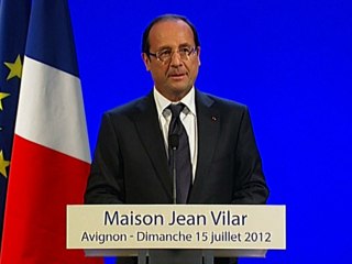 Conférence de presse du Président à la Maison Jean Vilar à Avignon