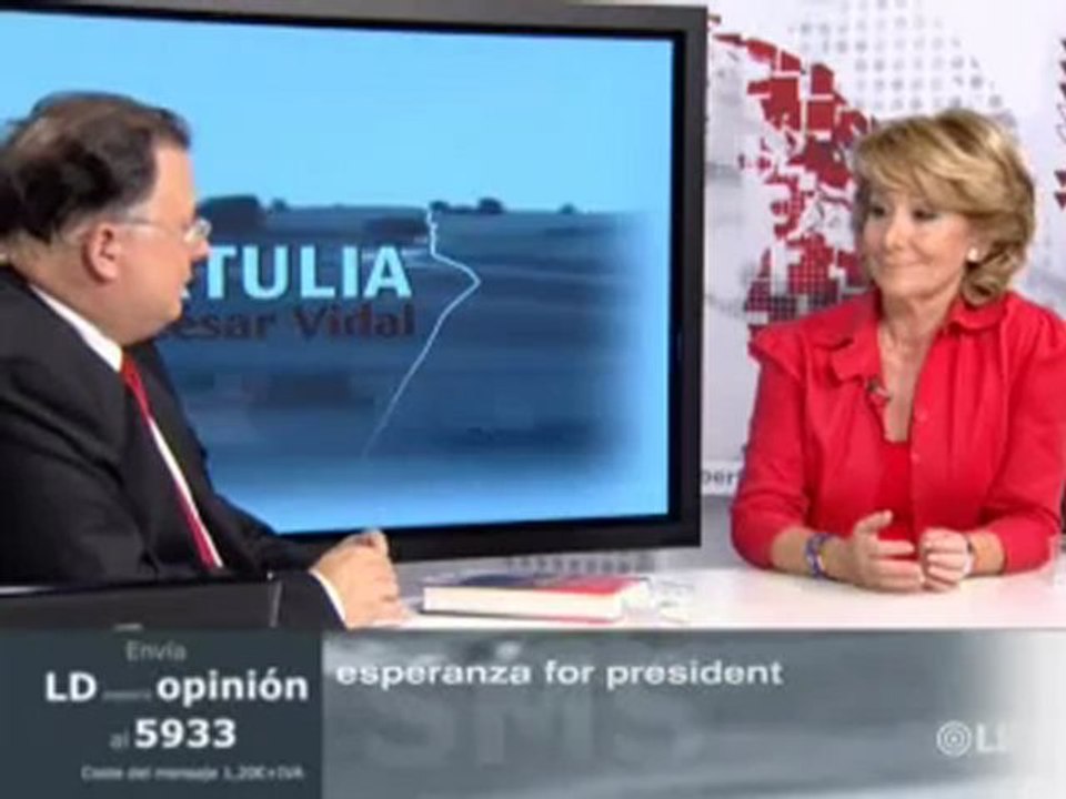 La Tertulia de César Vidal: entrevista a Esperanza Aguirre