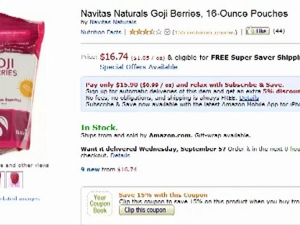 Natural Goji Berries the Organic SuperFood