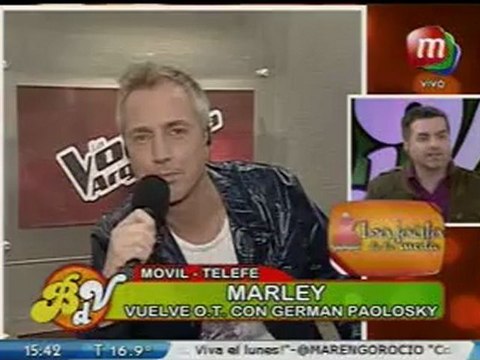 Pronto.com.ar Marley sobre OT 1