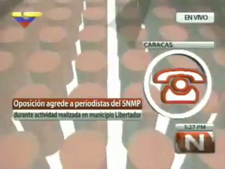 (Vídeo) Simpatizantes de Capriles agreden a periodista del SNMP