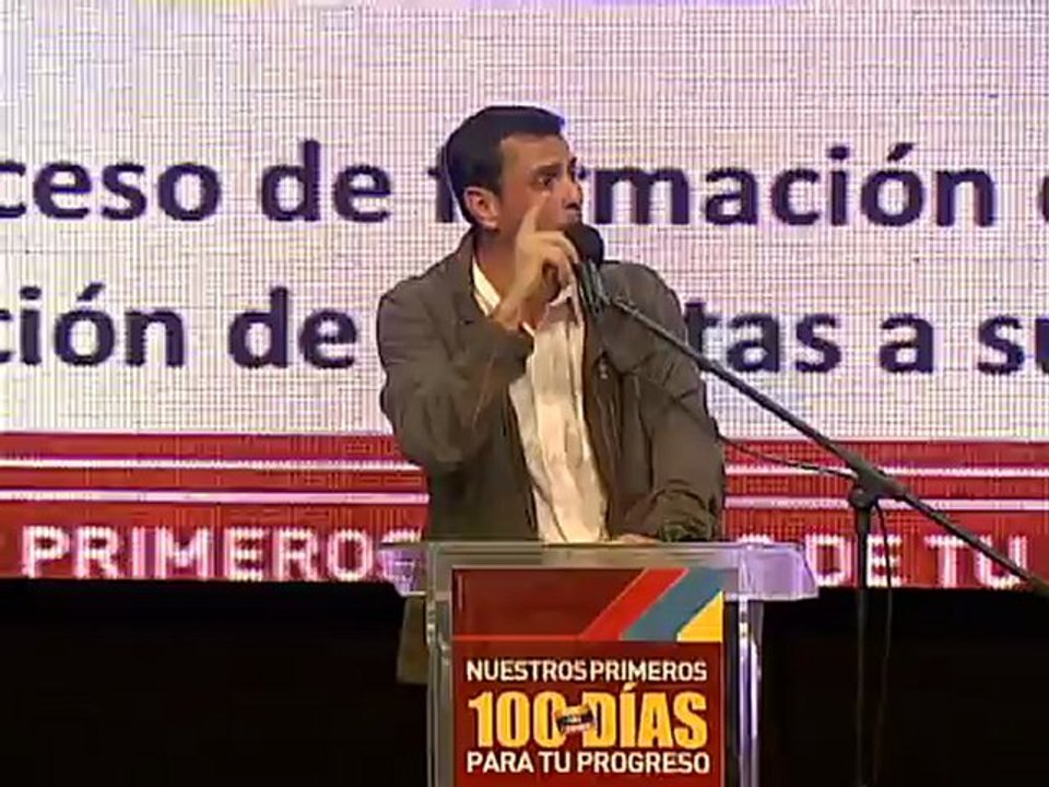 Así fue la presentación del programa "100 días para tu progreso" de Henrique Capriles Radonski
