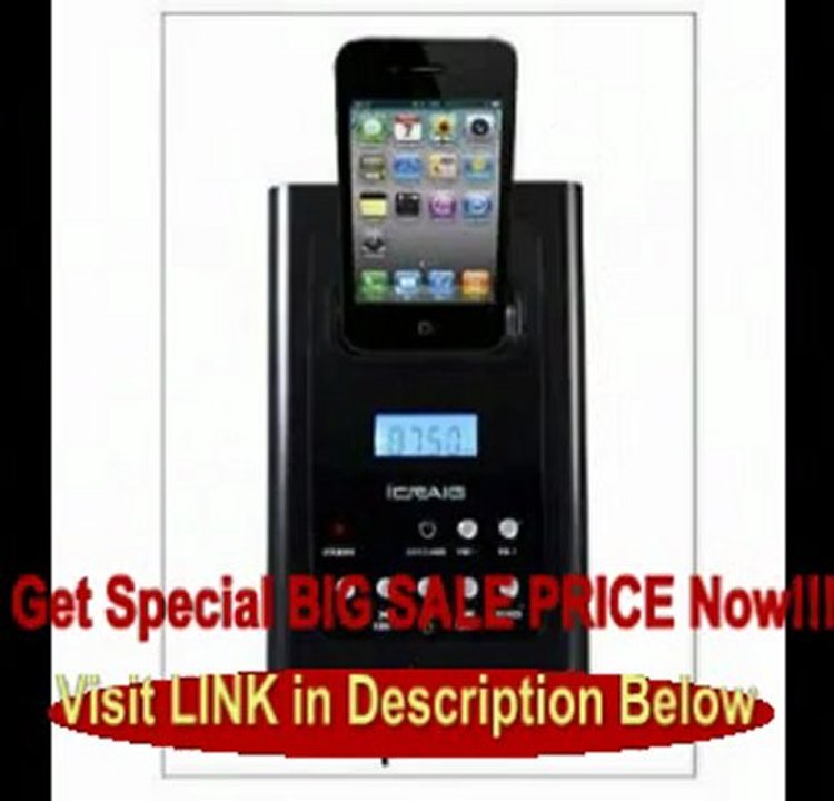 BEST BUY Craig Electronics CHT917 iCraig 2.1 Channel Tower Speaker System with Digital FM Radio