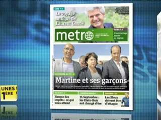 Revue de presse Unes 1ère - 11 septembre 2012