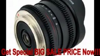 BEST BUY Samyang 8mm T/3.8 Diagonal Fisheye Cine Manual Focus Lens for DSLR Video on Canon EOS Digital SLR Cameras