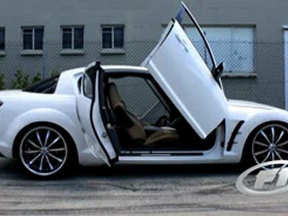 Mazda RX8 rolling 20 inch staggered Lexani LSS10 Wheels