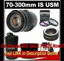 BEST BUY Canon EF 70-300mm f/4-5.6 IS USM Zoom Lens with 2x Teleconverter (=70-600mm)   3 UV/FLD/CPL Filters   Hood   Accessory Kit...