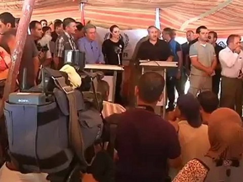 Actress Angelina Jolie visits Syrian refugees in Jordan.