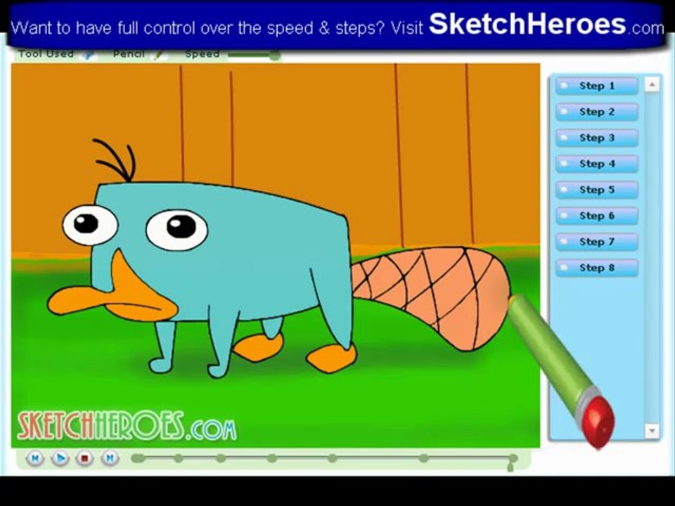 Как се рисува Пери птицечовката