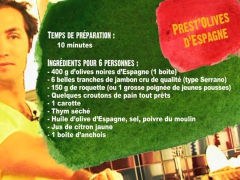 Saveurs d'olives ! Saveurs d'Espagne ! Un plat rapido à préparer au bureau