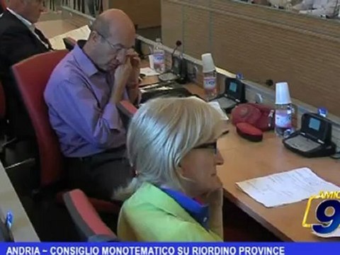 Andria | Consiglio monotematico su riordino province