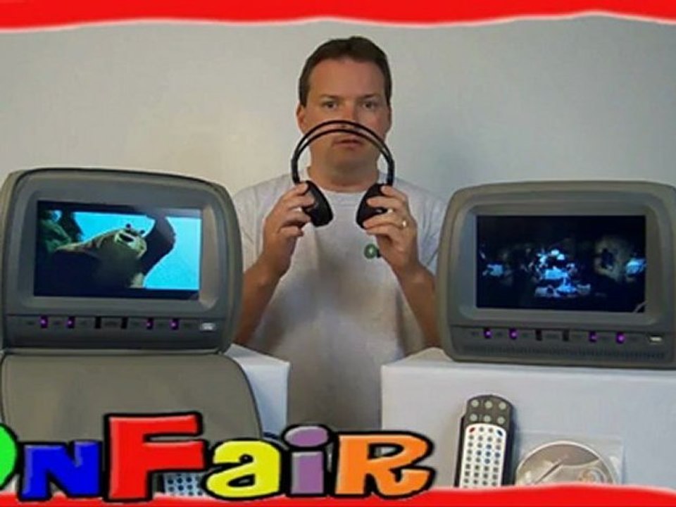 Wireless IR Headphones for Autotain OnFair Car DVD Headrest Monitors