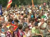 Miles de catalanes celebran el día de la Diada