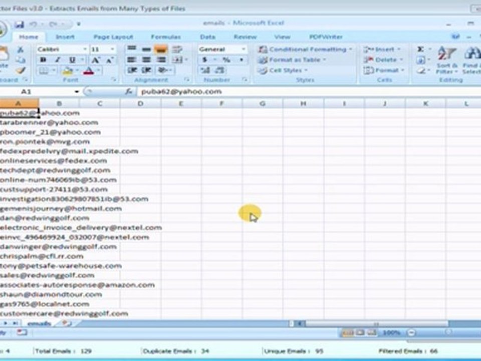 How to Extract Emails From Excel Files