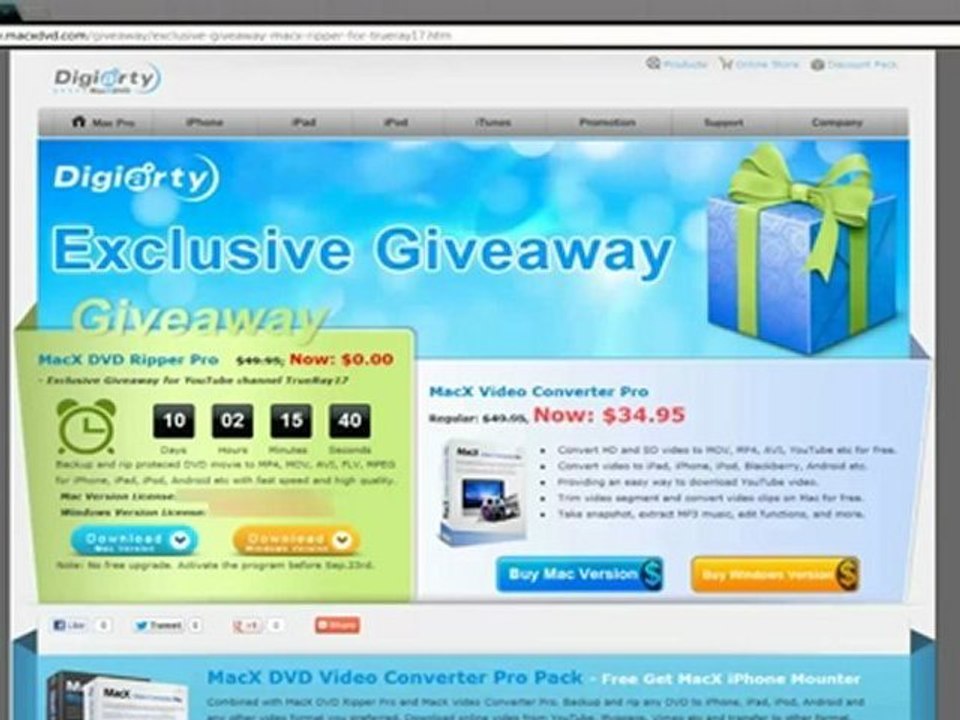 MacX DVD Ripper Pro for Windows and Mac Giveaway