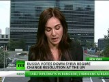 Russia votes down Syria 'regime change' resolution