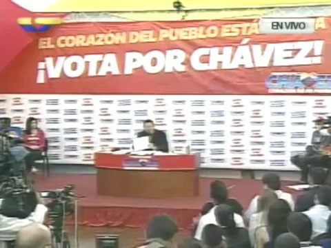 (Vídeo) Rueda de prensa del candidato Hugo Chávez - (4/8)