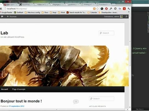 Tutoriel vidéo WordPress : Créer un carrousel sous forme de plugin