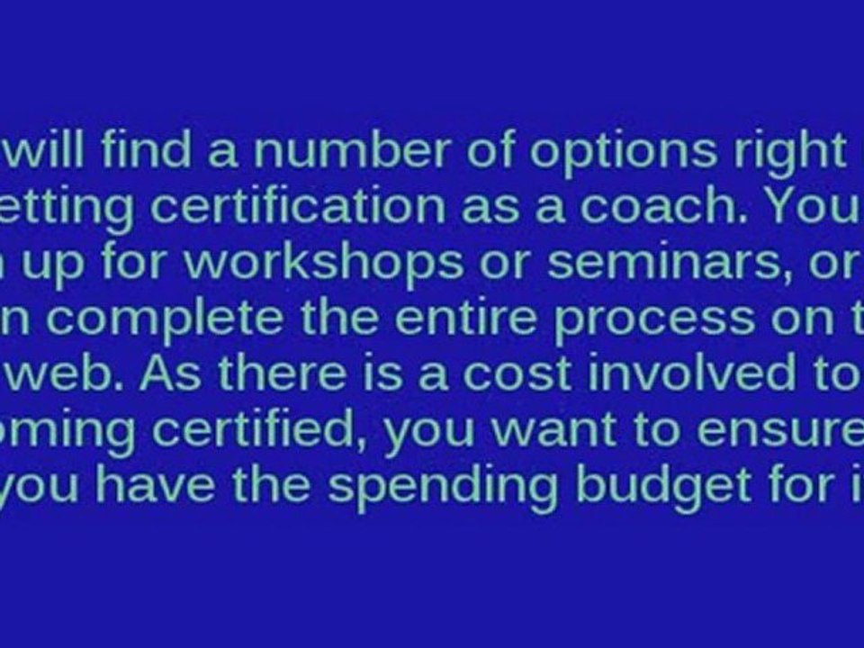 Getting Business Coaching Certification