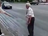 Crossing The Road In Russia