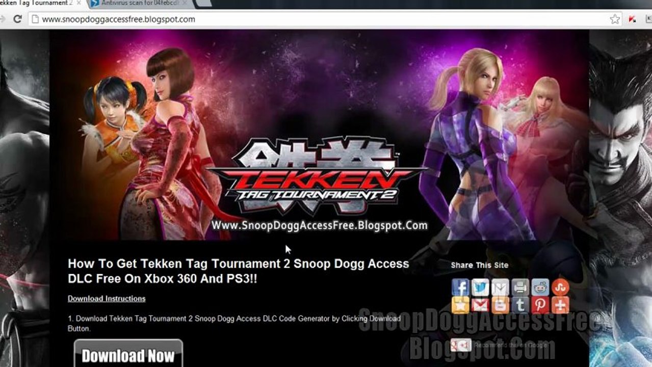 Tekken Tag Tournament 2 Snoop Dogg Access DLC - Xbox 360 - PS3