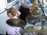 Soccer Mom Rocks The Drums