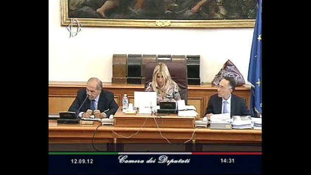 Roma - L'audizione di rappresentanti di Confindustria (12.09.12)