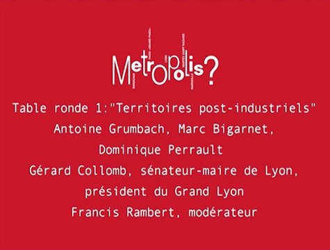 La relation à l'eau : table ronde 1 Territoires post-industriels