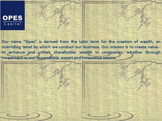 Opes Capital: Passionate Wealth Creation & Excellence 🌟