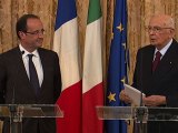 Point de presse avec le Président italien Giorgio Napolitano