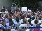 Protests outside US embassy in Cairo