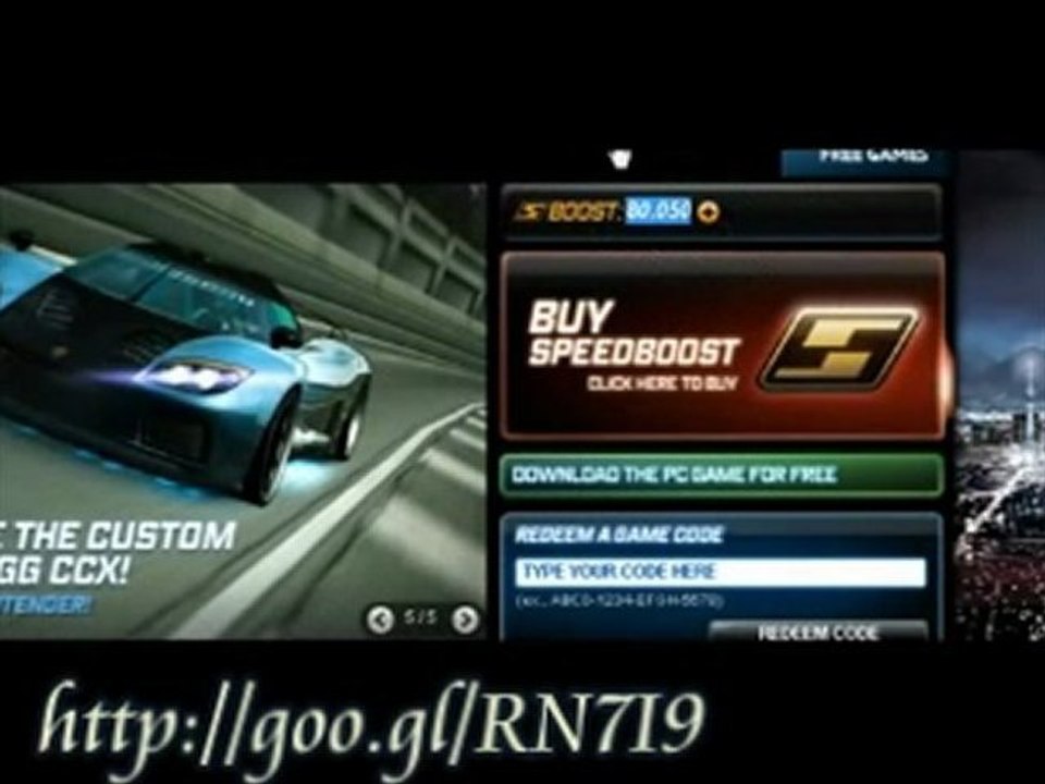 Need for speed BOOST HACK [ SEPTEMBER 2012] free download