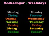 Learn Swedish Weekdays (and sentences and words)