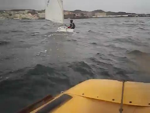 3° parte - Scuola di Vela Pantelleria allenamenti su optimist di Kevin, Leon e Pietro