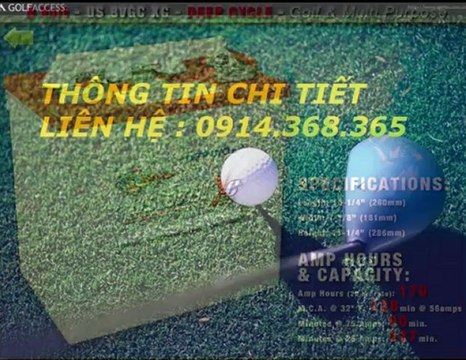 BINH AC QUY XE DIEN SAN GOLF, XE DIEN DU LICH 6-8-12V LH - 0914 368 365