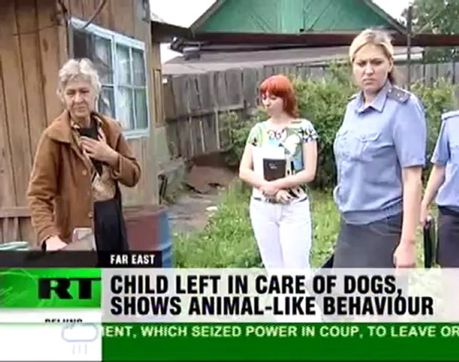 Neglected child grew up with dogs