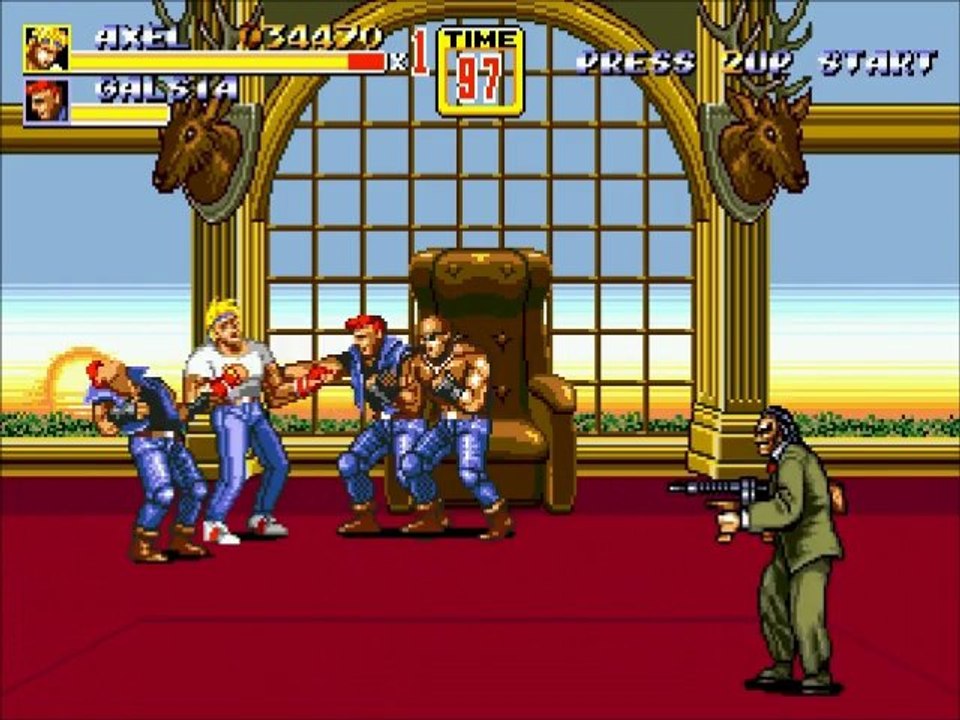 street of rage 2 stage 8 + boss final + ending