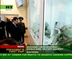 Medvedev inspects missile base on first presidential trip