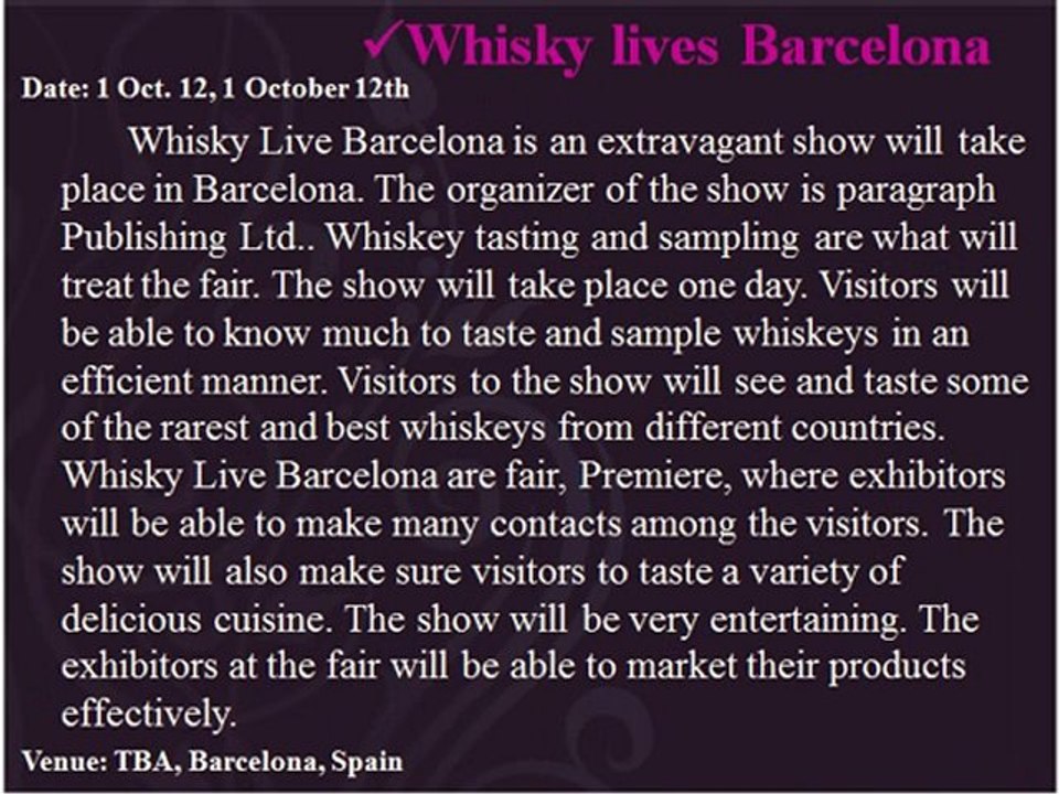 TRADE FAIRS IN BARCELONA