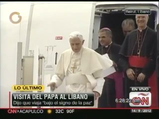 El Papa Benedicto XVI llega al Líbano