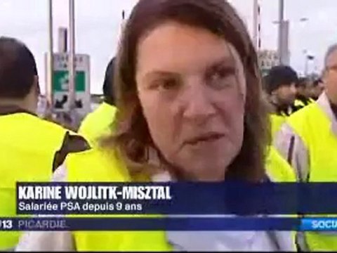 Péage gratuit par les salariés de PSA Aulnay