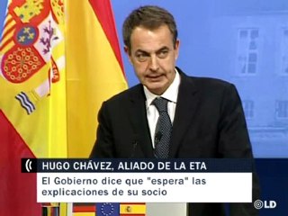 Zapatero, "a la espera" de las explicaciones de Chávez