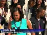 The Obamas hosts Olympians at the White House