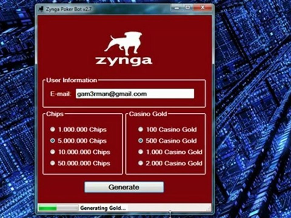 Zynga Hack Unlimited Chips & Gold