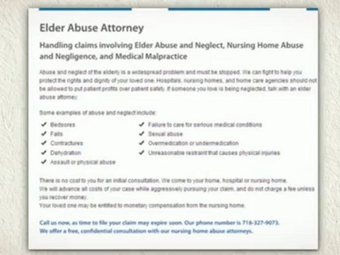 Nursing Home Neglect Attorney, Brooklyn Nursing Home Neglect