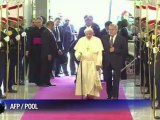 Au Liban, le pape Benoît XVI se rend au palais présidentiel