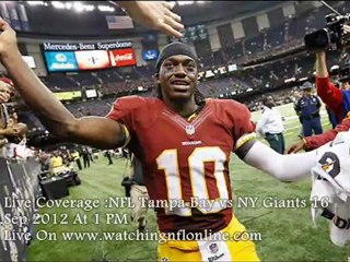 Tampa Bay vs NY Giants Live Match Online 16 Sep, 2012 1 PM
