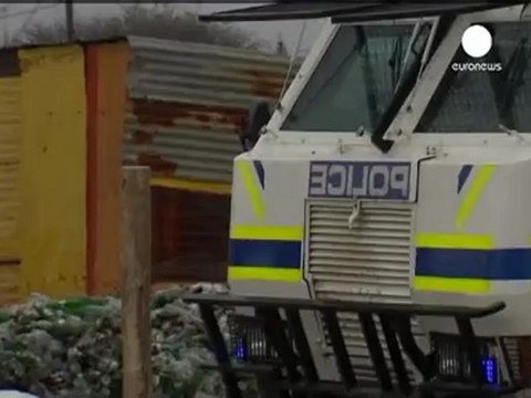 South African police enter miners' camps